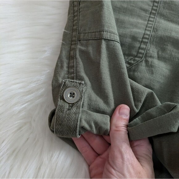 Sundance Everyday Explorer Shorts Clover Green Army Button Fly $78 Size 4 - Picture 3 of 6